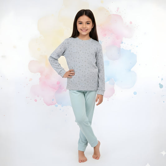 Minty Love Fleece Pyjama Set