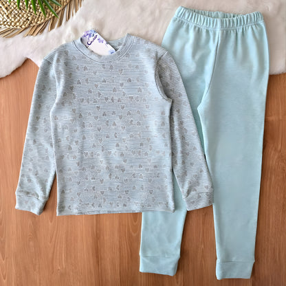 Minty Love Fleece Pyjama Set