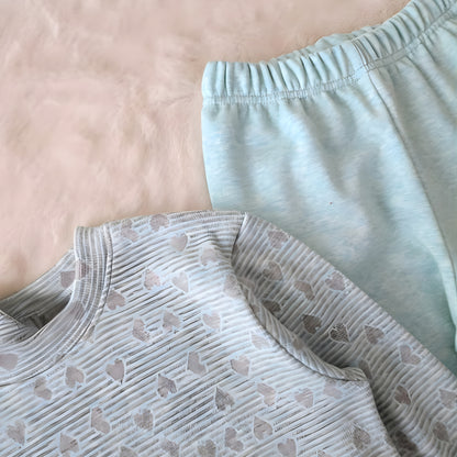 Minty Love Fleece Pyjama Set