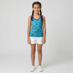 Misty Blue Cotton Tank Top