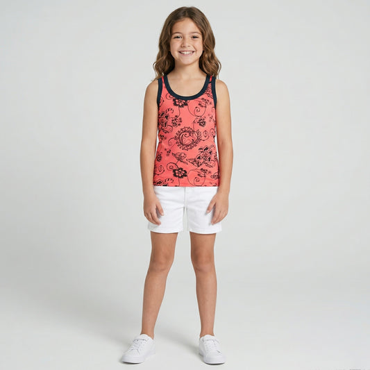 Misty Pink Cotton Tank Top