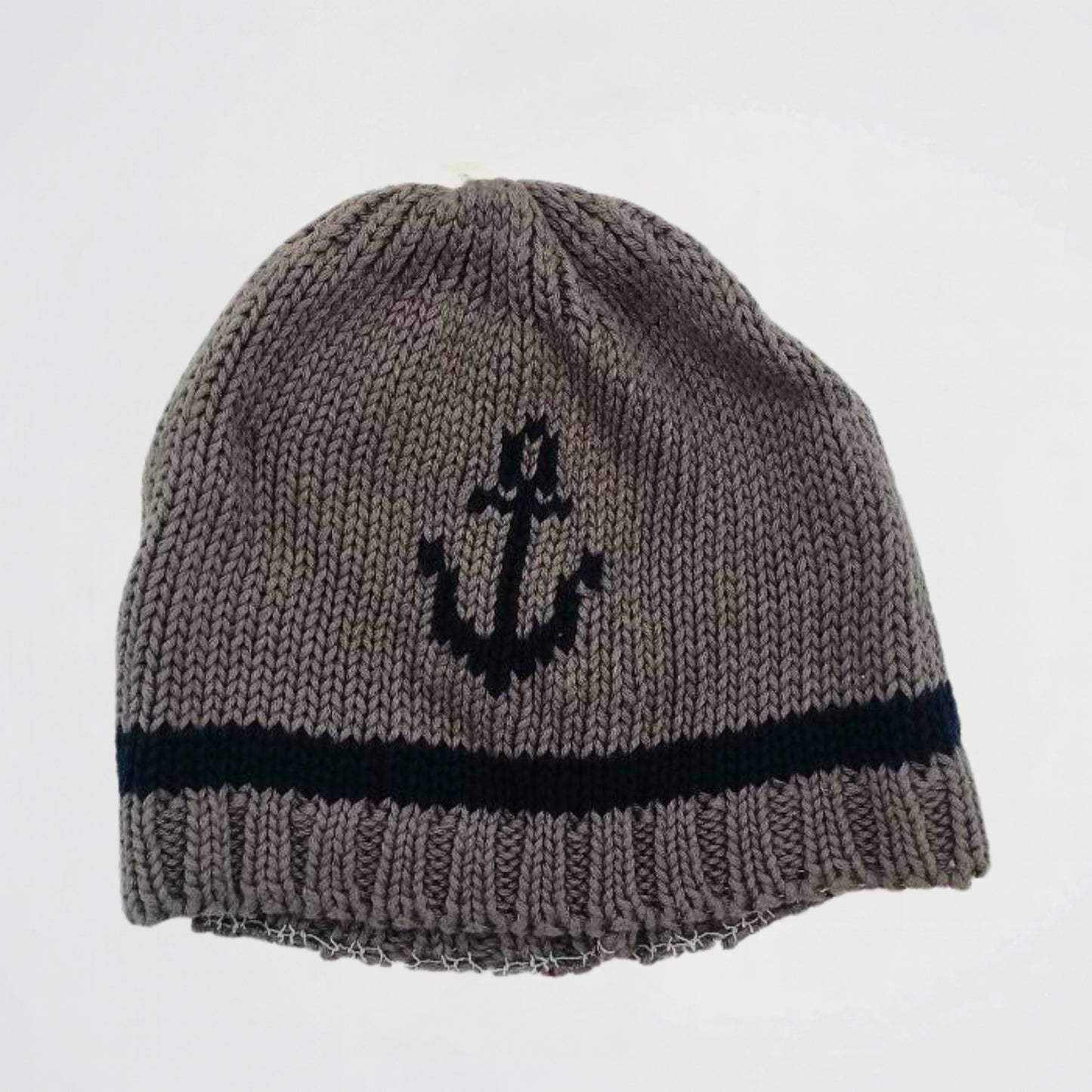 Ship Anchor Grey Wool Ice Cap