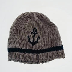 Ship Anchor Grey Wool Ice Cap