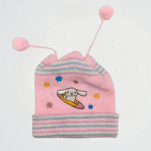 Surfing Bunny Pink Fleece Ice Cap