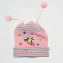 Surfing Bunny Pink Fleece Ice Cap