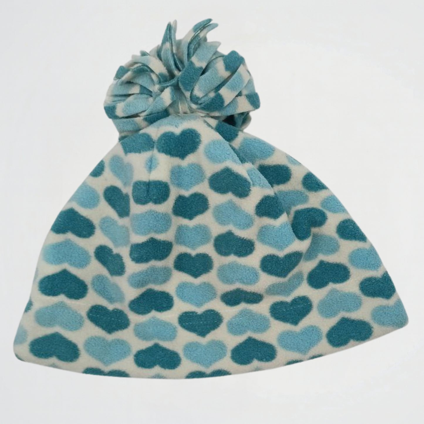 Hearts Blue Fleece Ice Cap