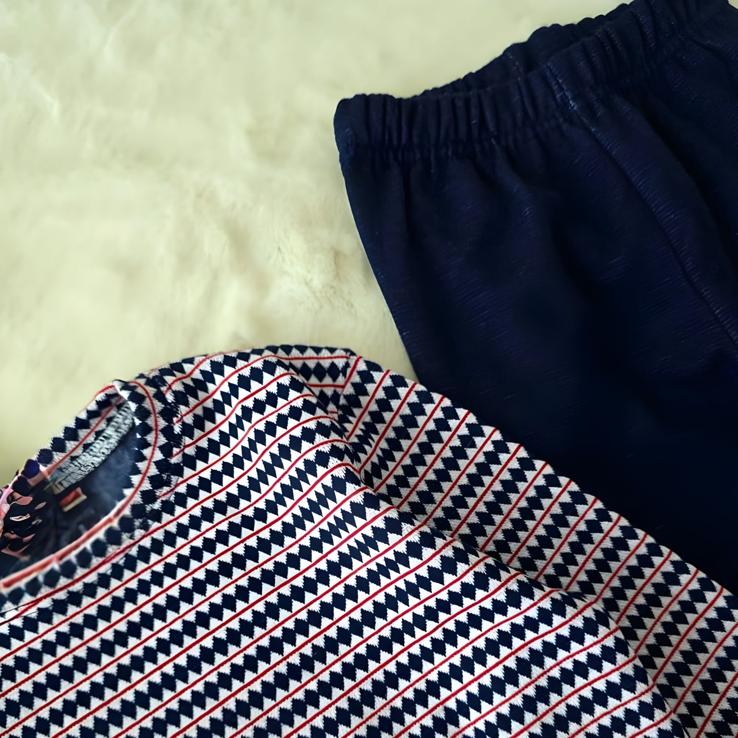 Navy Nights Fleece Pyjama Set