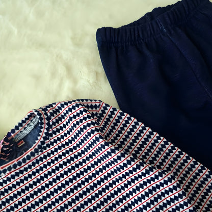 Navy Nights Fleece Pyjama Set