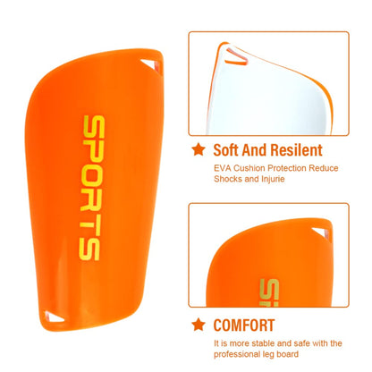 Orange Football Shin Guards Set