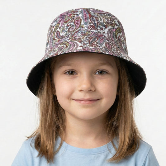 Paisley Pattern Pink Bucket Hat