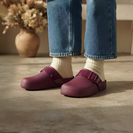Parrot Burgundy Clogs