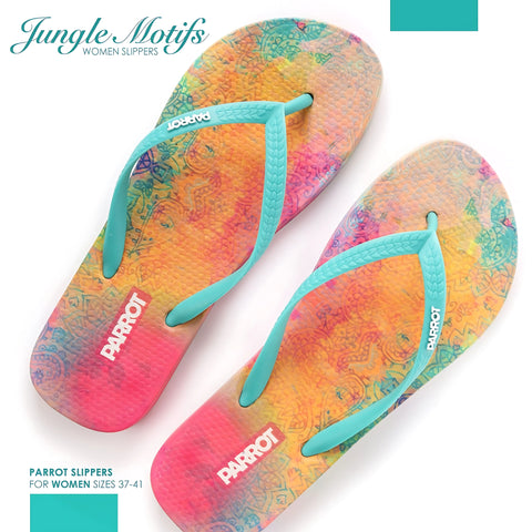 Parrot Jungle Motifs Flipflop