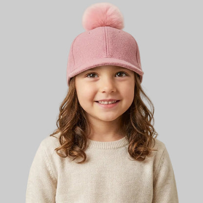 Pom-Pom Pink Fleece Ice Cap
