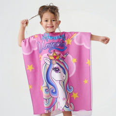 Princess Unicorn Microfiber Beach Poncho