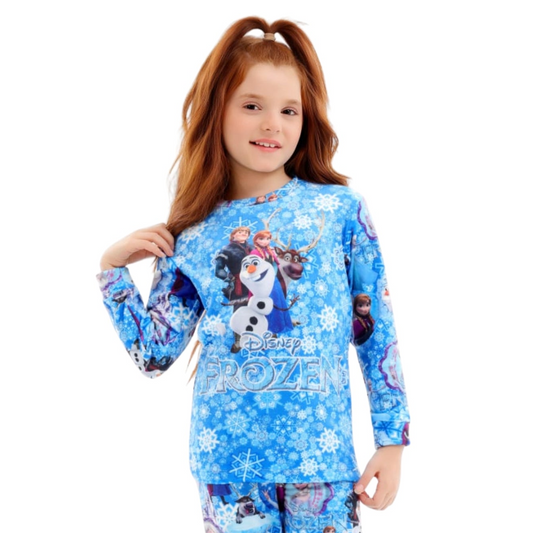 Frozen Elsa & Anna Fleece Pyjama Set