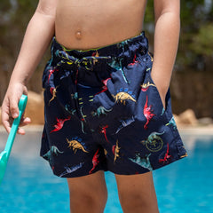 Dinosaur Navy Microfiber Swimshort