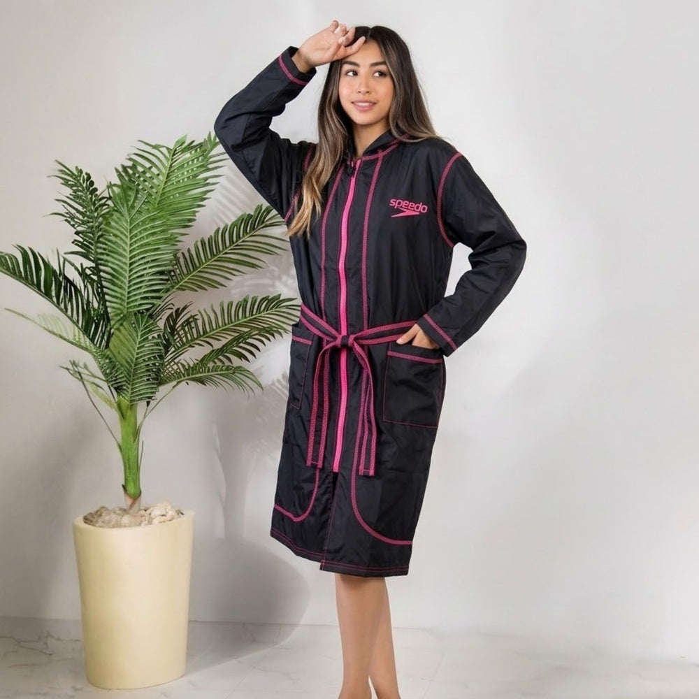 SP Black & Fuchsia Waterproof Swim Robe