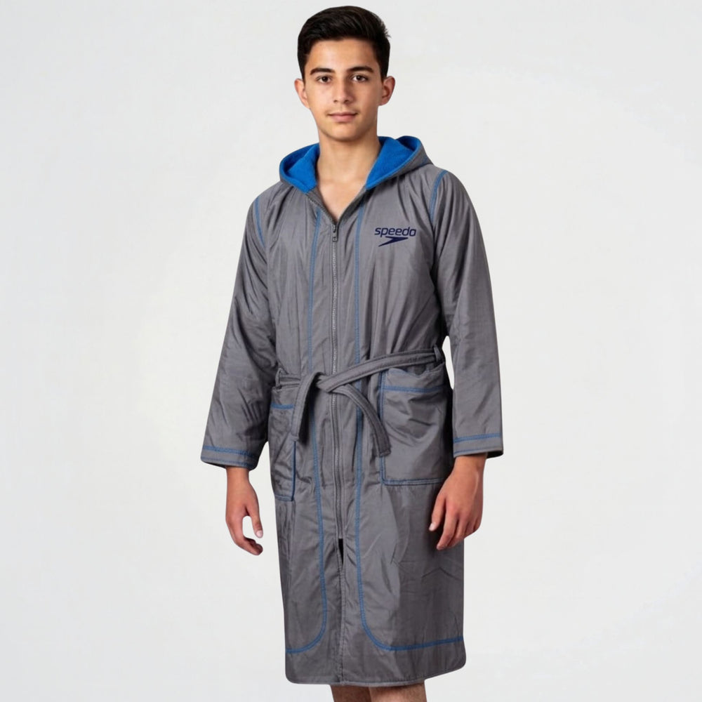 SP Dark Grey & Blue Waterproof Swim Robe