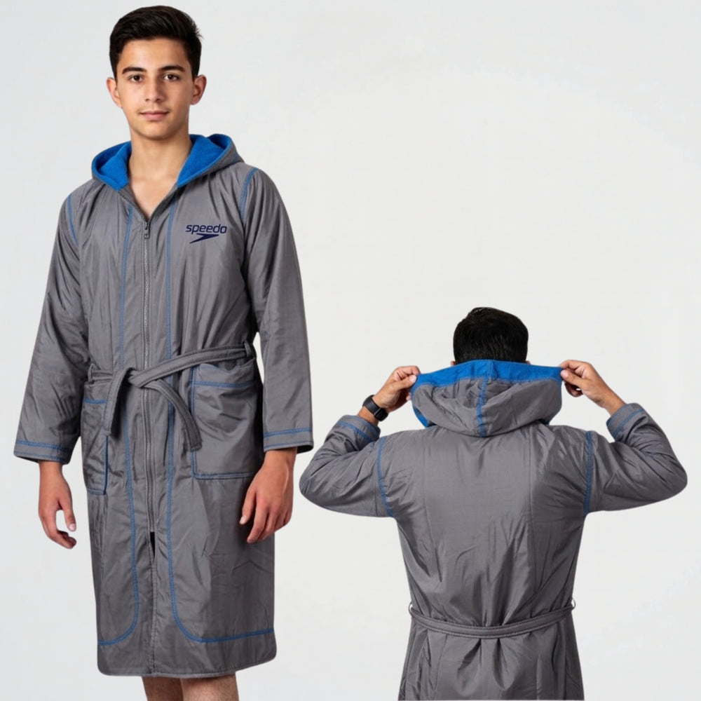 SP Grey & Blue Waterproof Swim Robe