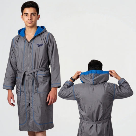 SP Grey & Blue Waterproof Swim Robe