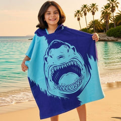 Shark Attack Microfiber Beach Poncho