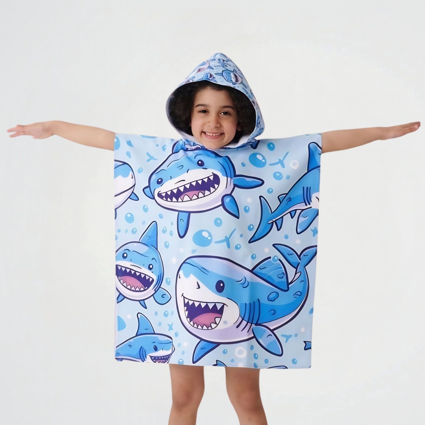 Sharks Microfiber Beach Poncho