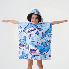 Sharks Microfiber Beach Poncho