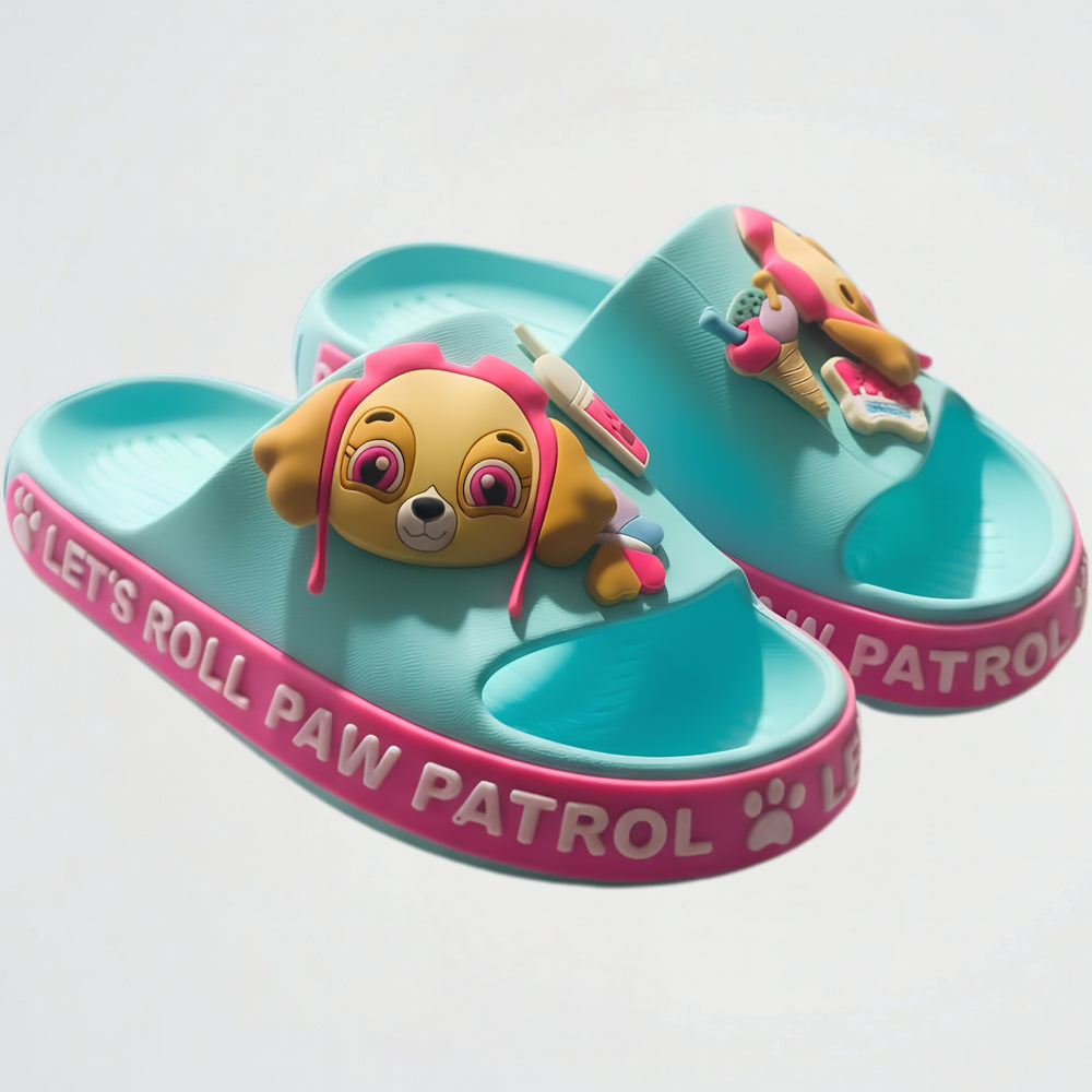 Skye's Summer Turquoise/Pink Slides