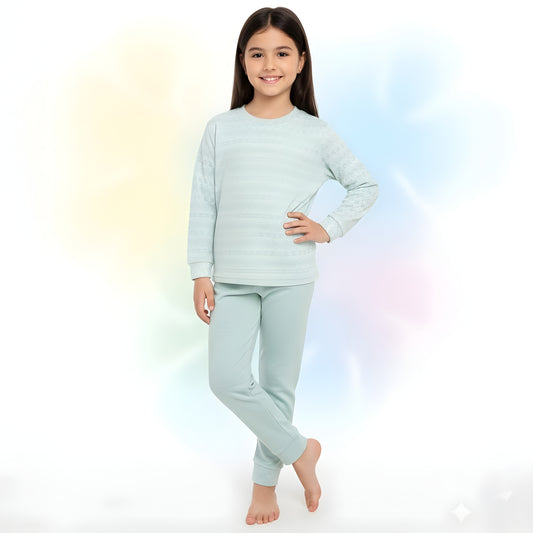 Snow Mint Fleece Pyjama Set
