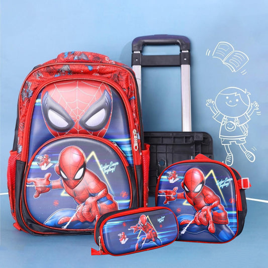 Spiderman Sense Backpack/Trolley Bag School Set
