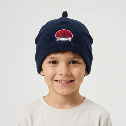 Spiderman Logo Navy Fleece Ice Cap