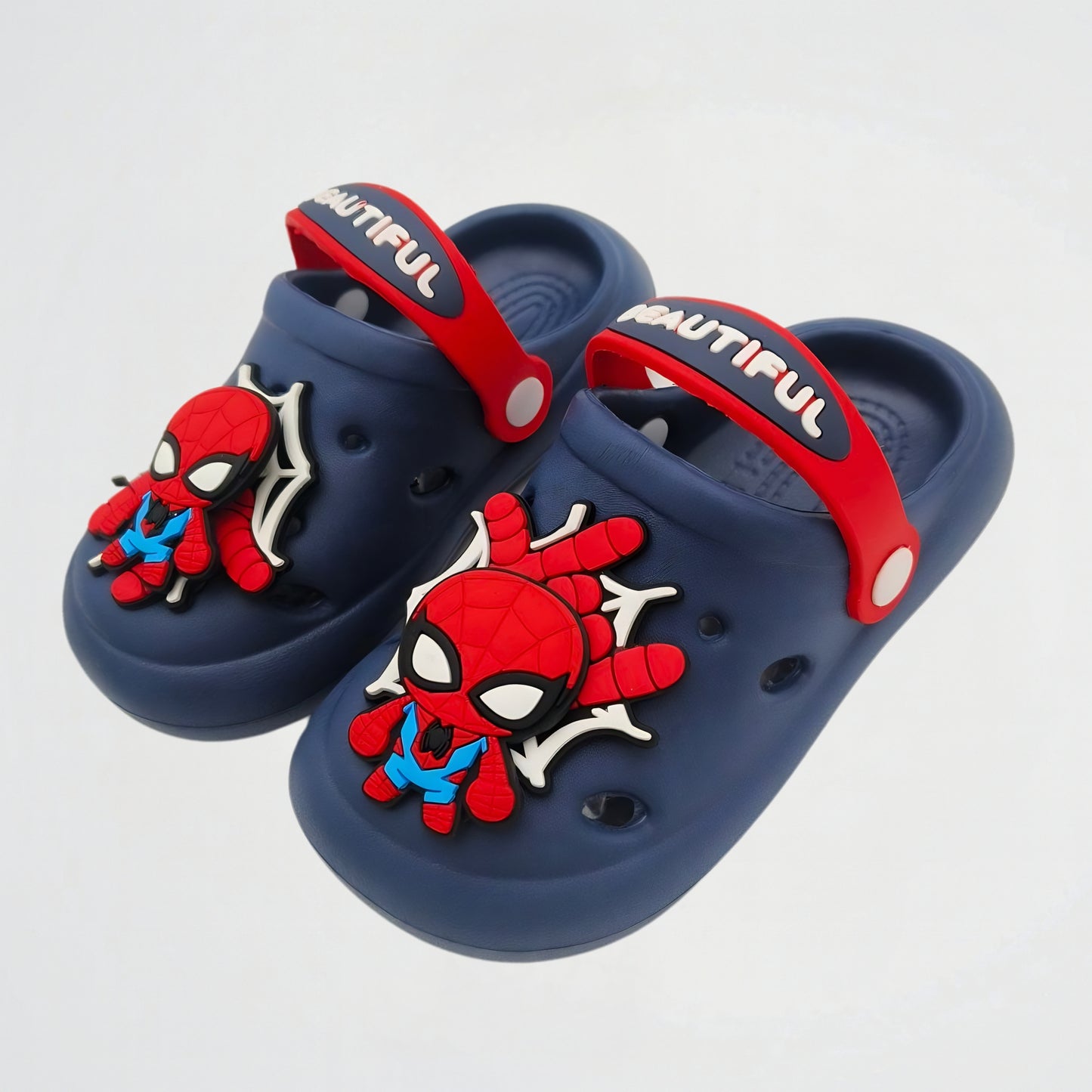Spiderman Web Navy Clogs