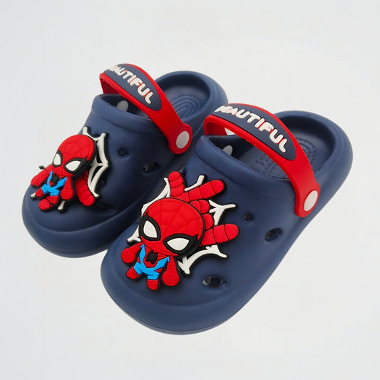 Spiderman Web Blue Clogs