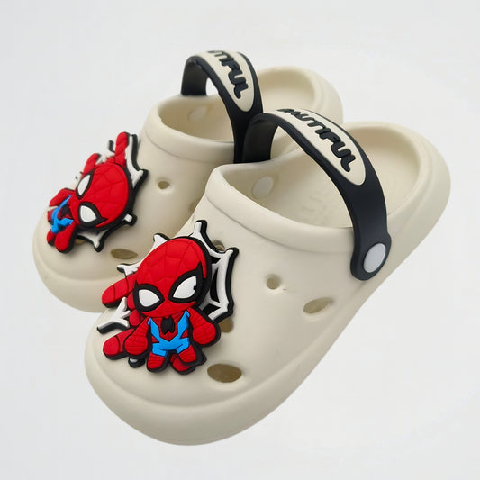 Spiderman Web White Clogs