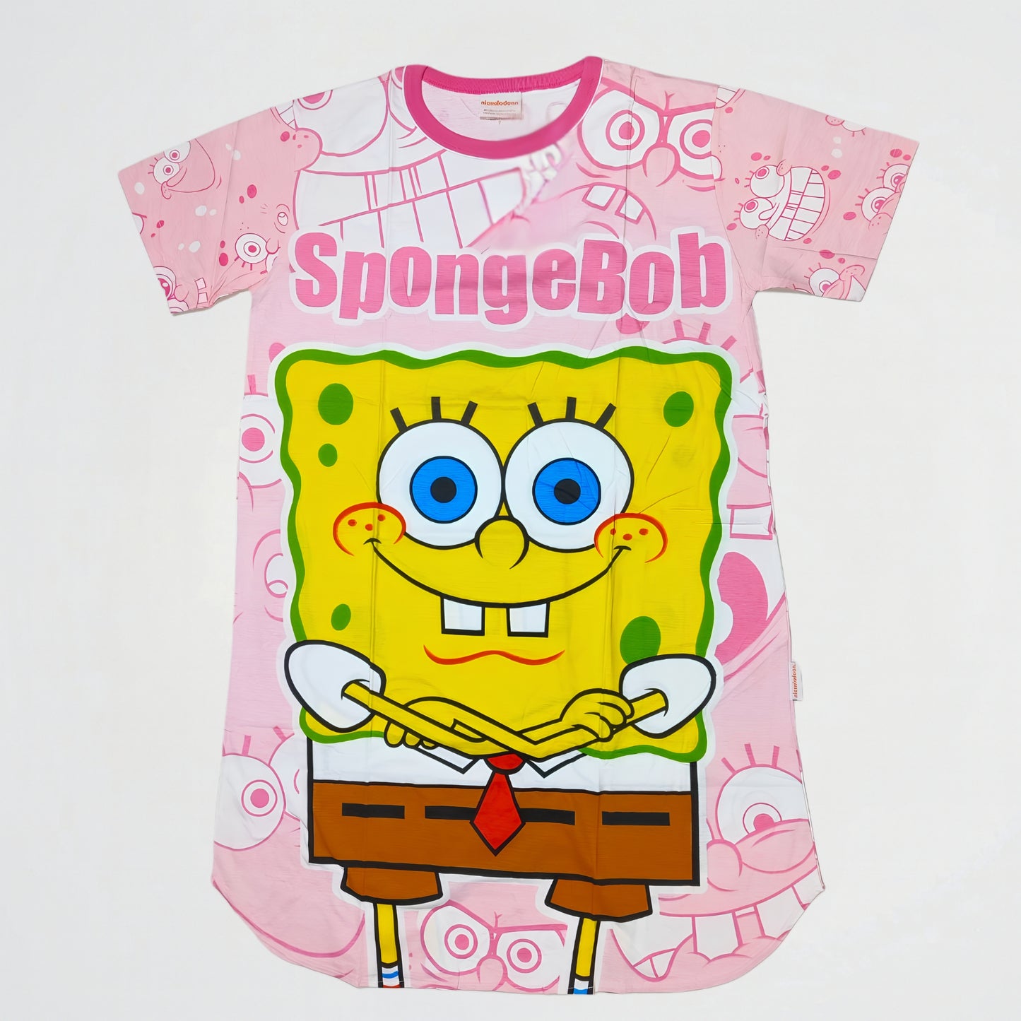 SpongeBob Pink Cotton Sleeping Dress