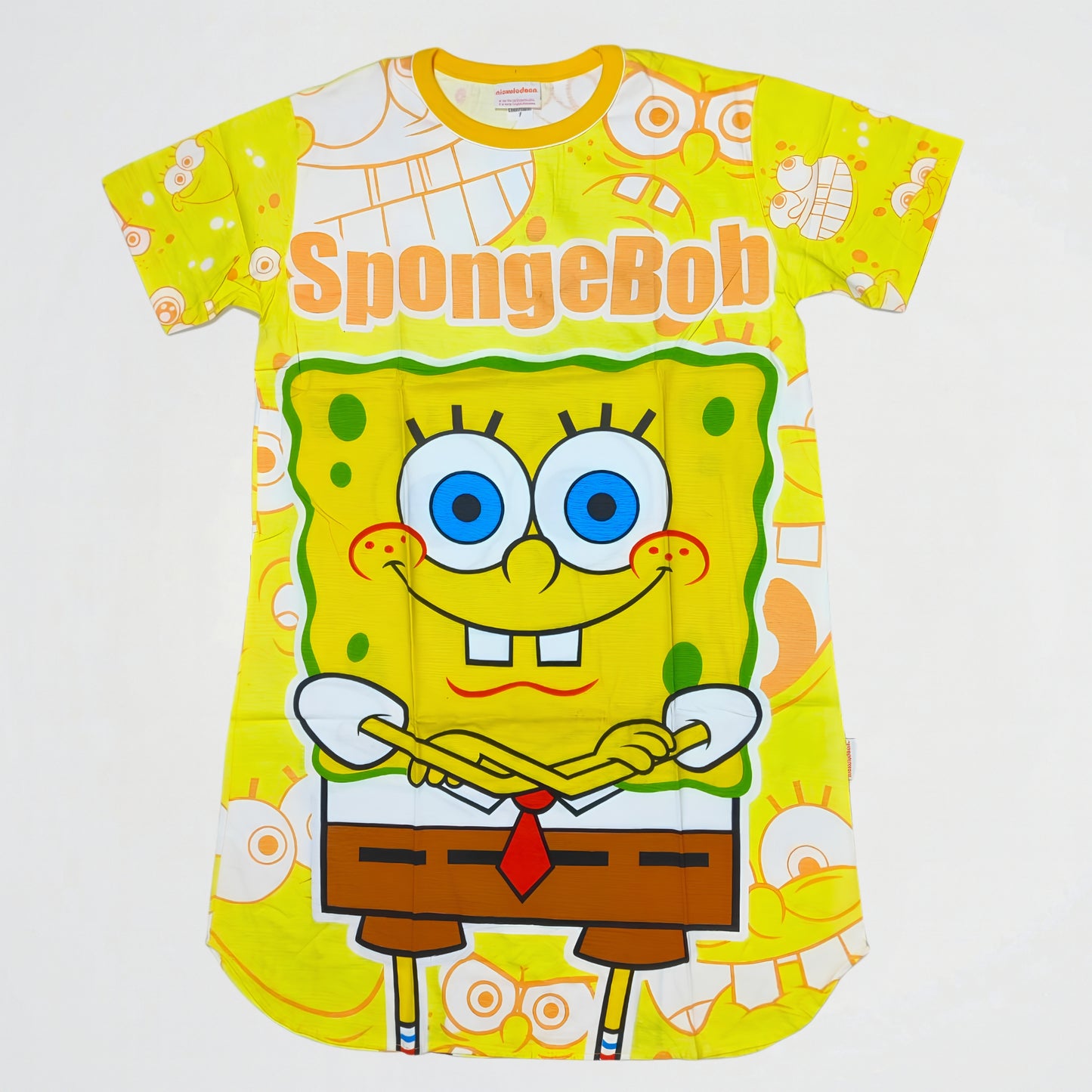SpongeBob Yellow Cotton Sleeping Dress