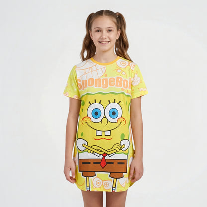 SpongeBob Yellow Cotton Sleeping Dress