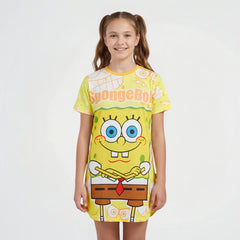 SpongeBob Yellow Cotton Sleeping Dress
