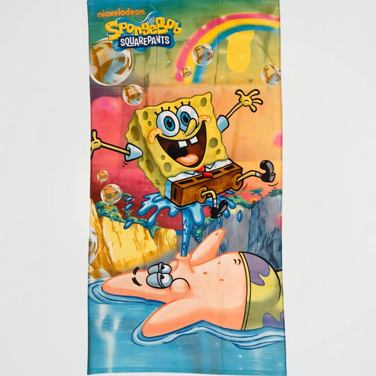 Spongebob And Patrick Beach Towel (Model 2)