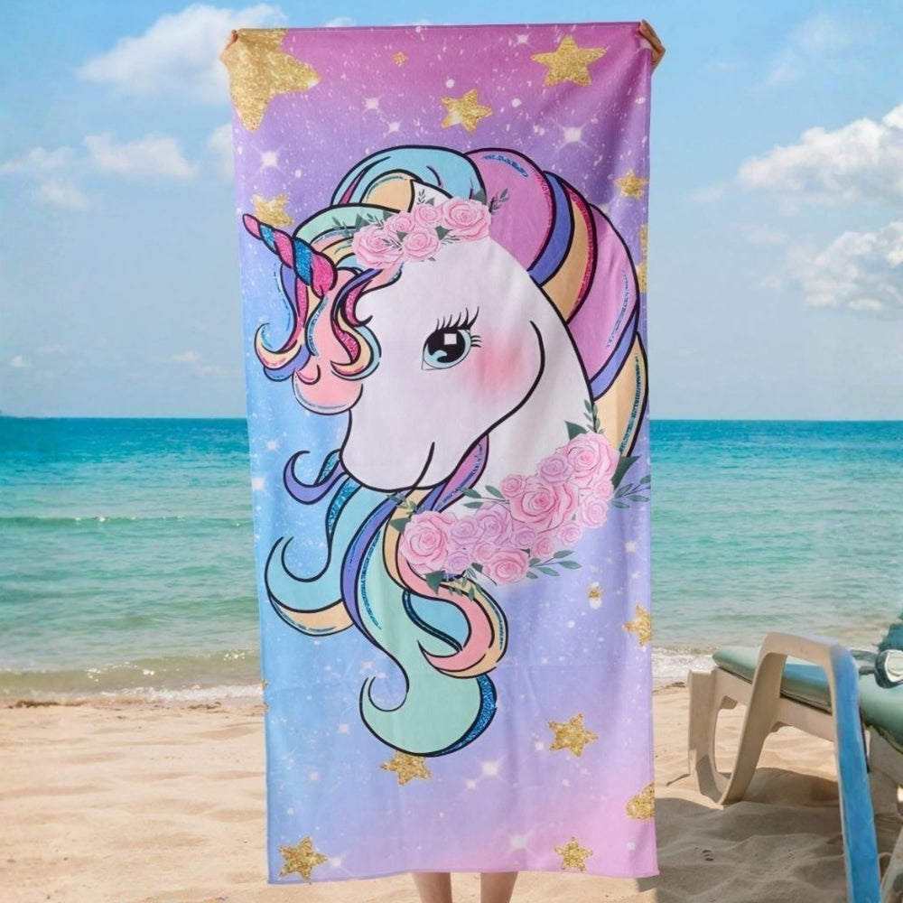 Starry Unicorn Microfiber Beach Towel
