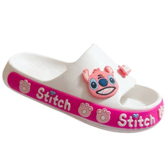 Stitch White/Pink Slides
