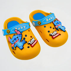 Stitch Yellow/Light Blue Clogs