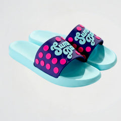Summer Daze Turquoise Slides
