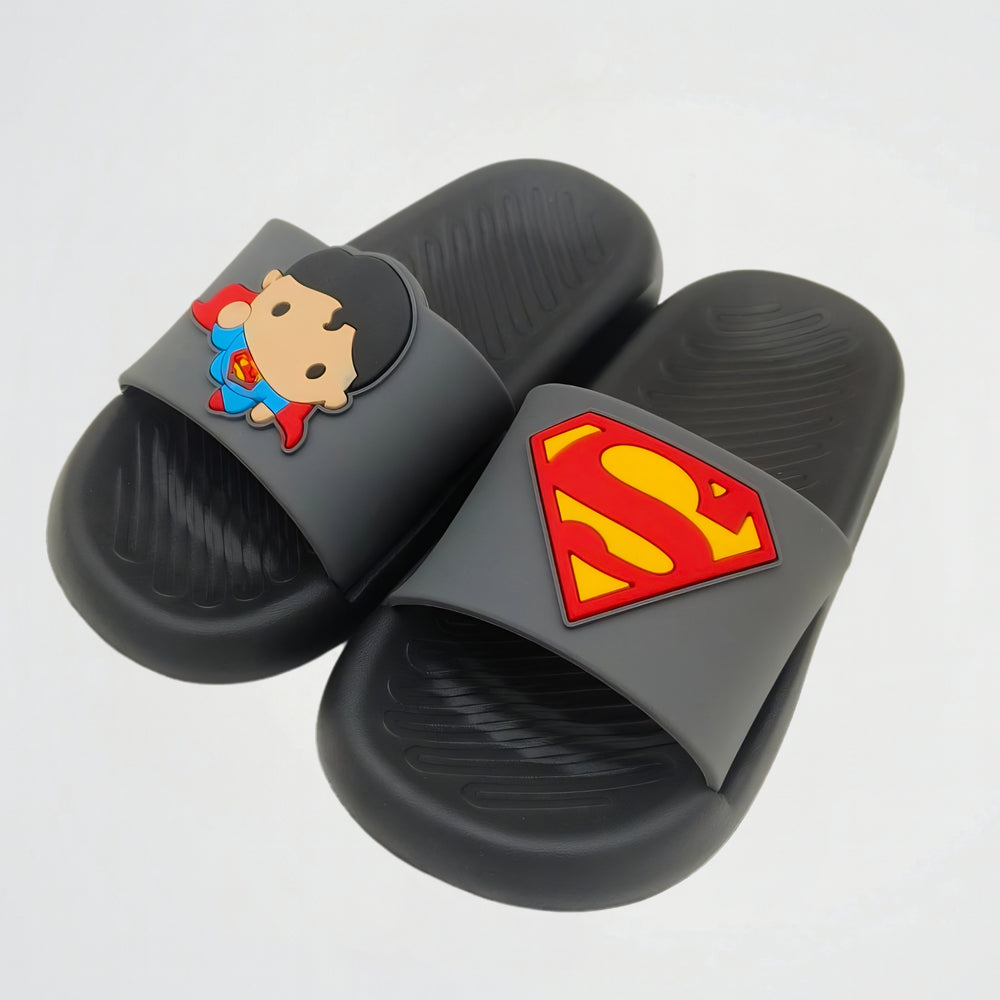 Superman Black/Grey Slides