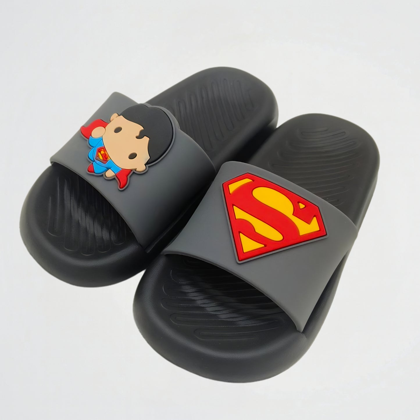 Superman Black/Grey Slides