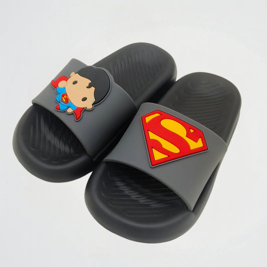 Superman Black/Grey Slides