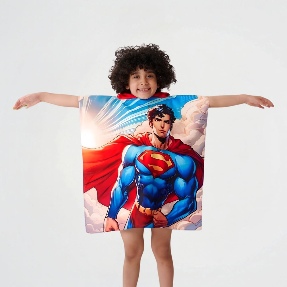 Superman Microfiber Beach Poncho