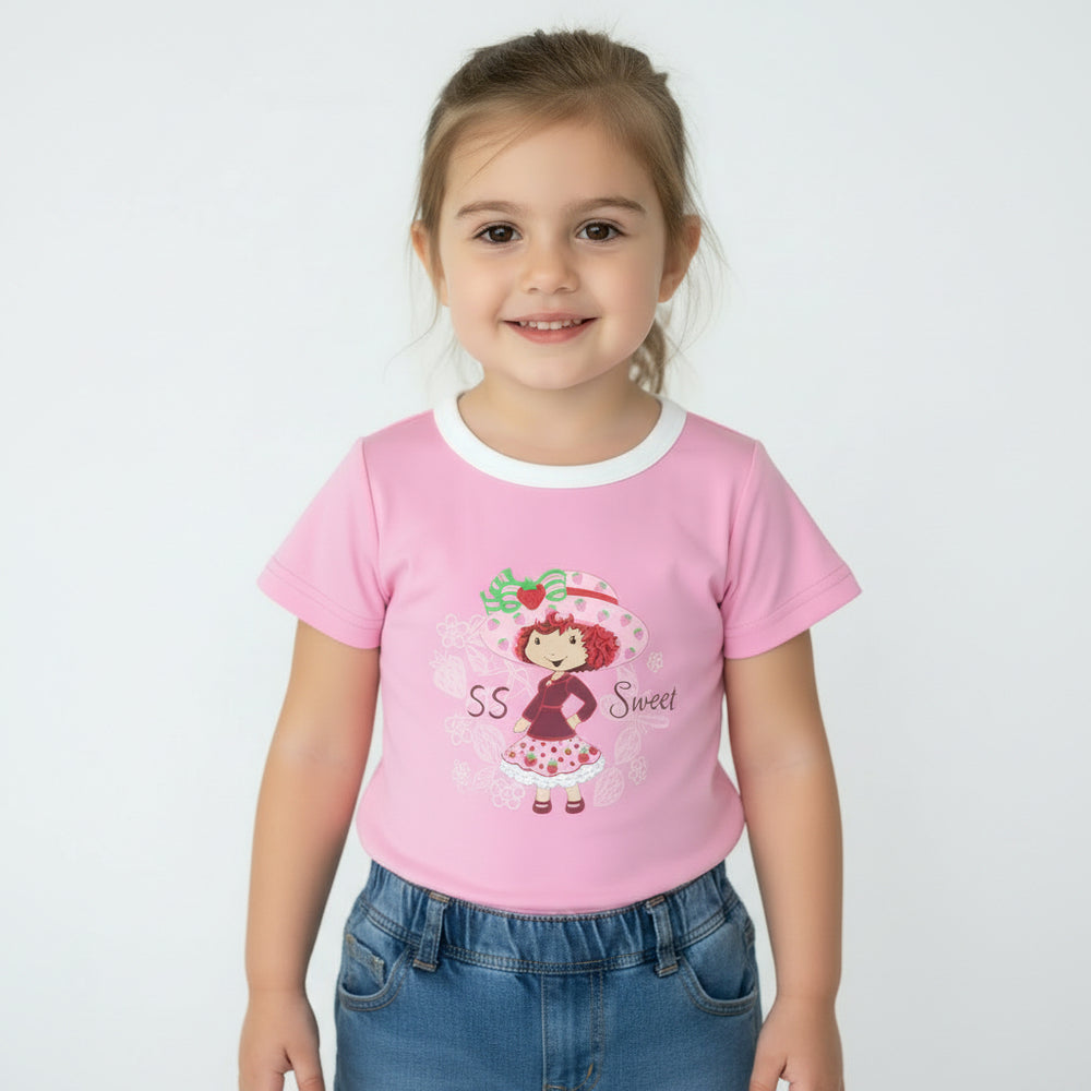 Sweet And Sporty Pink Cotton T-Shirt