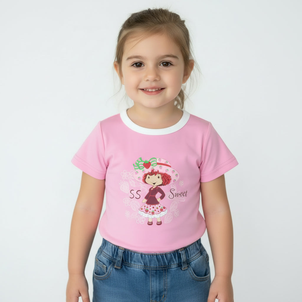 Sweet And Sporty Pink Cotton T-Shirt