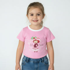 Sweet And Sporty Pink Cotton T-Shirt
